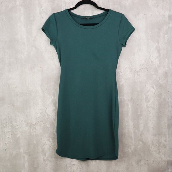 Lulus T Shirt Dress‎ Womens Size Small Green Crew Neck Short Sleeve Knee Length - Picture 1 of 8